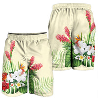 Hawaiian Tropical Wonderful Hibiscus Plumeria Strelitzia Men's Shorts - AH - Polynesian Pride