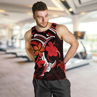 Hawaiian Turtle Hibiscus And Plumeria Flower Polynesian Tank Top - AH - Polynesian Pride