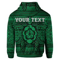 Custom Hawaiian Turtle Polyensian Tribal Hoodie Green - Polynesian Pride