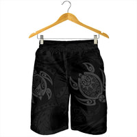 Hawaiian Two Turtle Polynesian Men's Shorts Gray AH - Polynesian Pride