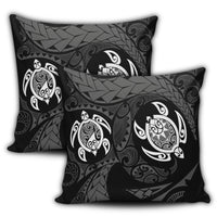 Hawaiian Two Turtle Polynesian Pillow Covers White AH - Polynesian Pride