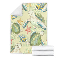 Hawaiian World Animals In Sea Premium Blankets - AH - Polynesian Pride