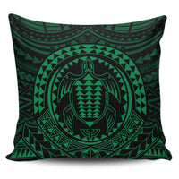 Hawaiian Kakau Honu Arc Green Polynesian Pillow Covers One Size Zippered Pillow Case 18"x18"(Twin Sides) Green - Polynesian Pride