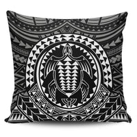 Hawaiian Kakau Honu Arc White Polynesian Pillow Covers One Size Zippered Pillow Case 18"x18"(Twin Sides) White - Polynesian Pride