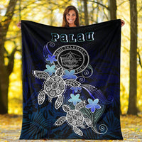 Palau Polynesian Premium Blanket - Blue Turtle Couple - Polynesian Pride