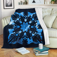 Hawaii Blanket - Honu Circle Quilting Style Blanket - AH White - Polynesian Pride