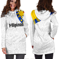 Pilipinas Hoodie Dress Simple Style - White LT6 - Polynesian Pride
