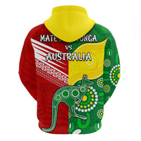 Australia Kangaroos and Mate Maa Tonga Hoodie No2 LT9 - Polynesian Pride