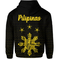 Philippines Eagle Barong Hoodie Filipino Eight Rayed Gold Sun LT9 - Polynesian Pride