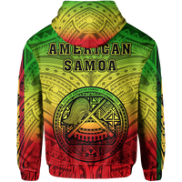 American Samoa Hoodie Rasta Life Style - Polynesian Pride