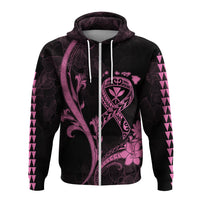 Hawaii Hoodie Breast Cancer Survivor Mix Hibiscus LT7 - Polynesian Pride