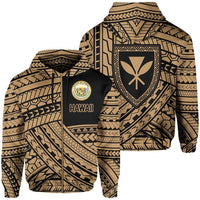 Polynesian Protect Mauna Kea Kanaka Maoli Hawaii Zip Hoodie Gold Quarter Style Unisex Gold - Polynesian Pride