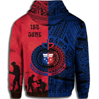 Samoa Independence Day Hoodie Military Polynesian Pattern LT9 - Polynesian Pride