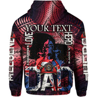 Custom Fathers Day New Zealand Firefighter Dad Hoodie Maori Pattern Style LT9 - Polynesian Pride
