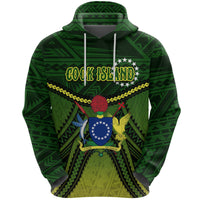 Cook Islands Hoodie Polynesian Tattoo Seashore Unisex Green - Polynesian Pride