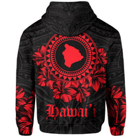 Hawaii Map Hibiscus Polynesian Hoodie Lithe Style - Polynesian Pride