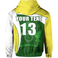 Custom Cook Islands Rugby Hoodie Fresh Lifestyle Custom Text and Number - Polynesian Pride