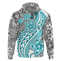 Traditional Polynesian Tribal Tattoo Retro Couple Hoodie Turquoise LT9 - Polynesian Pride