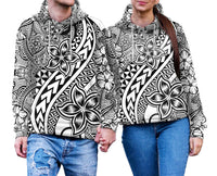 Traditional Polynesian Tribal Tattoo Retro Couple Hoodie Black LT9 - Polynesian Pride