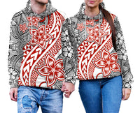 Traditional Polynesian Tribal Tattoo Retro Couple Hoodie Red LT9 - Polynesian Pride