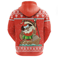 Hawaiian Santa Claus Mele Kalikimaka Hoodie Red Farah Style - Polynesian Pride