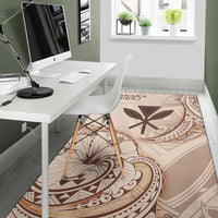 Hawaii Kanaka Maoli Area Rug - Hibiscus Flowers Vintage Style - Polynesian Pride