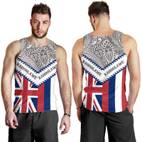 Hawaii Flag Kahoolawe Men's Tank Top - Grey - Mit Style - AH Grey - Polynesian Pride