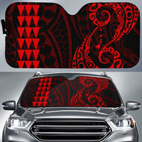 Kakau Polynesia Hawaii Car Sun Shade Auto Sun Shade Universal Fit Red - Polynesian Pride