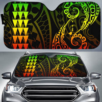 Kakau Polynesia Hawaii Car Sun Shade Auto Sun Shade Universal Fit Reggae - Polynesian Pride