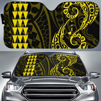 Kakau Polynesia Hawaii Car Sun Shade Auto Sun Shade Universal Fit Yellow - Polynesian Pride