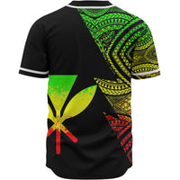 Hawaii Kanaka Maoli Custom Personalized Baseball Shirt - Flash Style Reggae - Polynesian Pride