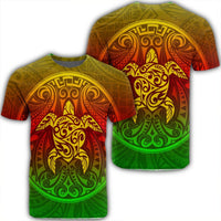 Kanaka Maoli Turtle Polynesian T Shirt AH Unisex Black - Polynesian Pride