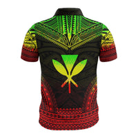 Hawaii Custom Polo Shirt Kanaka Maoli Polynesian Chief Tattoo Reggae Version - Polynesian Pride