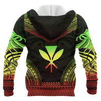 Kanaka Maoli Polynesian Chief Custom Zip up Hoodie Reggae Version - Polynesian Pride