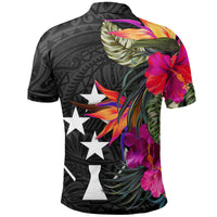 Kosrae Polo Shirt Hibiscus Polynesian Pattern - Polynesian Pride