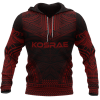 Kosrae Polynesian Chief Hoodie Red Version Unisex Red - Polynesian Pride