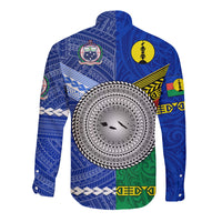 Samoa And Kanaky New Caledonia Hawaii Long Sleeve Button Shirt Together LT8 - Polynesian Pride