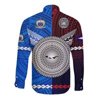 American Samoa And Western Samoa Hawaii Long Sleeve Button Shirt Together LT8 - Polynesian Pride