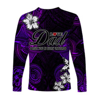 (Custom Personalised) Polynesian Fathers Day Long Sleeve Shirt I Love You In Every Universe - Purple LT8 - Polynesian Pride