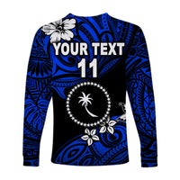 (Custom Personalised) FSM Chuuk Long Sleeve Shirts Unique Vibes - Blue LT8 - Polynesian Pride