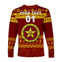 (Custom Personalised) Eua High School Christmas Long Sleeve Shirt Simple Style LT8 - Polynesian Pride