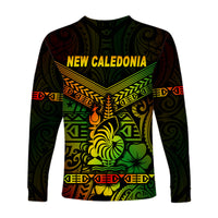 New Caledonia Long Sleeve Shirts Simple Style - Reggae LT8 - Polynesian Pride