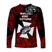 Wallis and Futuna Polynesian Long Sleeve Shirt Unique Style - Red LT8 - Polynesian Pride