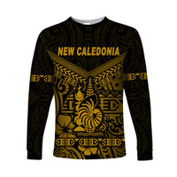 New Caledonia Long Sleeve Shirts Simple Style - Gold LT8 - Polynesian Pride