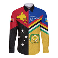 (Custom Text and Number) Torba PNG Day Long Sleeve Button Shirt 2022 Simple Polynesia LT13 - Polynesian Pride