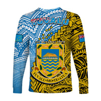 Tuvalu 1978 Long Sleeve Shirt Happy 44th Independence Anniversary Polynesian Pattern LT14 - Polynesian Pride