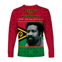 Vanuatu Long Sleeve Shirt Vanuatuan Flag Sand Drawing Happy Father Lini Day LT14 - Polynesian Pride
