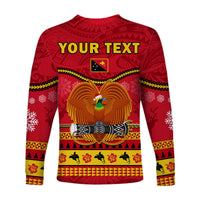 (Custom Personalised) Papua New Guinea Christmas Long Sleeve Shirt Bird Of Paradise Bikpela Hamamas Blong Dispela Krismas LT14 - Polynesian Pride