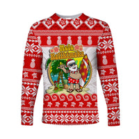 Custom Personalised Hawaii Christmas Long Sleeve Shirt Kanaka Polynesian Santa Claus Mele Kalikimaka LT14 - Polynesian Pride