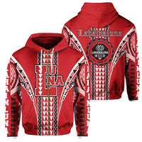 Hawaii Hoodie Lahainaluna High Zip Hoodie Unisex Red - Polynesian Pride